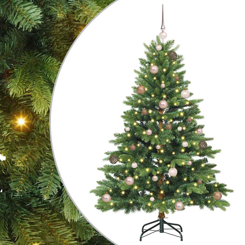 Vidaxl kunstkerstboom met 150 led met standaard groen 150 cm pe en pvc