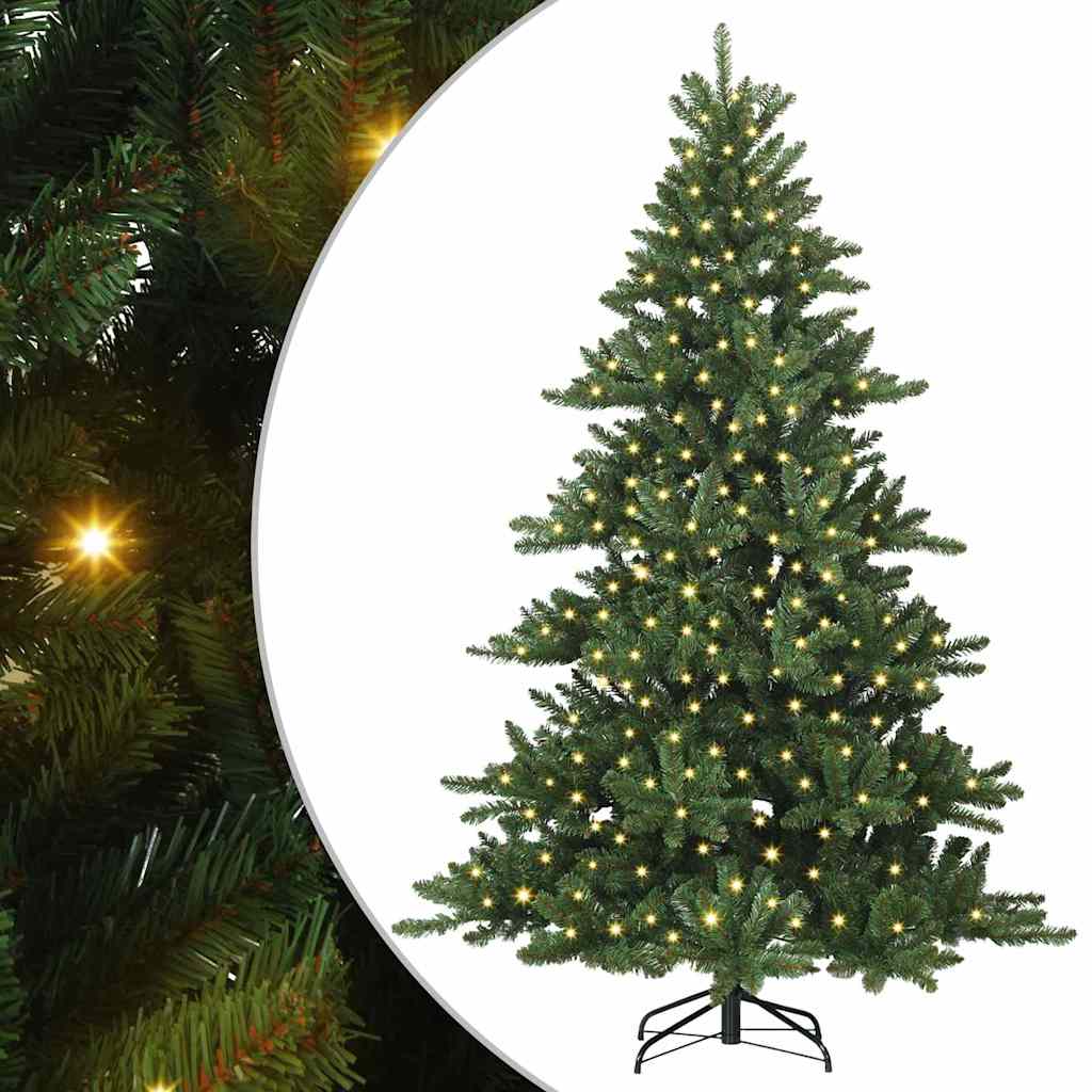 Vidaxl kunstmatige inklapbare kerstboom groen 210 cm pvc en staal