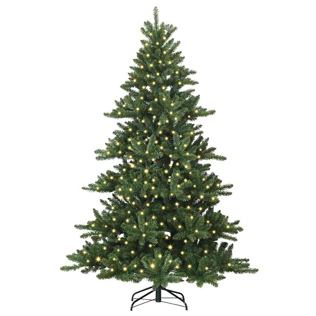 Vidaxl kunstmatige inklapbare kerstboom groen 210 cm pvc en staal