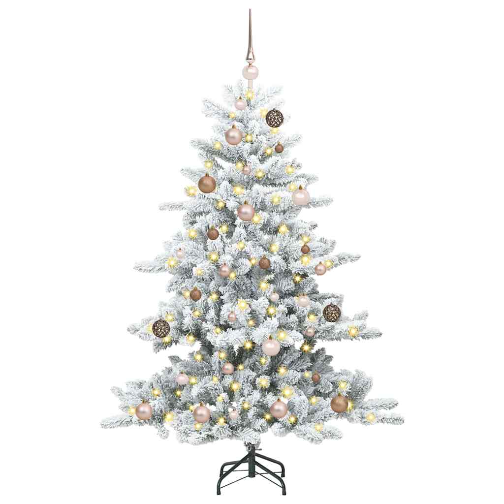 Vidaxl kunstmatige inklapbare kerstboom wit 150 cm pvc en staal