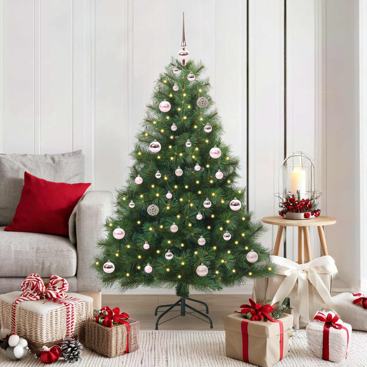 Vidaxl kunstkerstboom met 150 led met standaard groen 150 cm pe en pvc