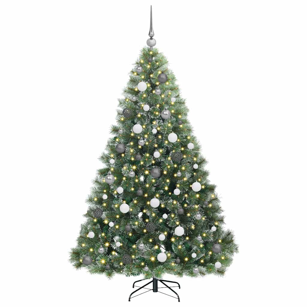 Vidaxl kunstkerstboom met 300 led met standaard groen 180 cm pe en pvc