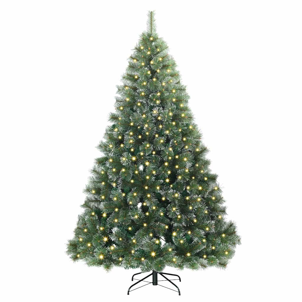 Vidaxl kunstkerstboom met 300 led met standaard groen 210 cm pe en pvc