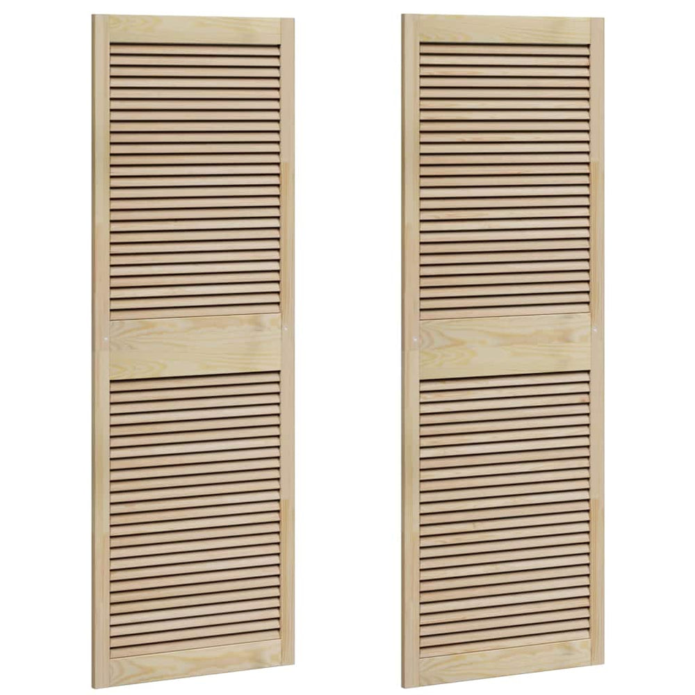 Vidaxl kastdeur 2 pcs naturel 170 x 2,1 x 59,5 cm massief grenenhout