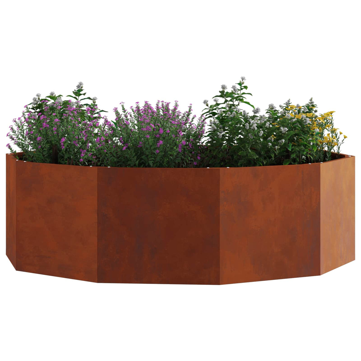 Vidaxl plantenbak roestig 120 x 120 x 35 cm weervast staal
