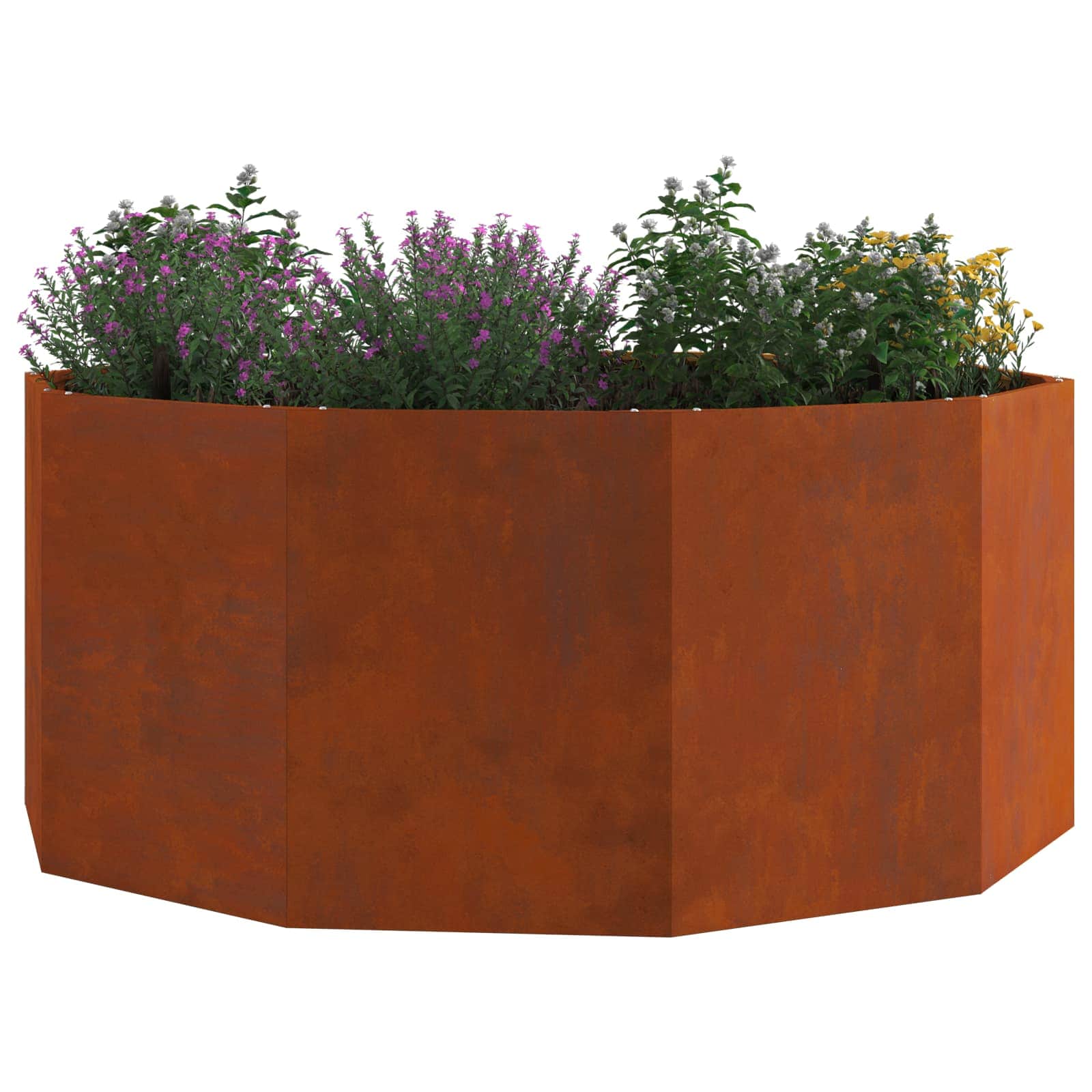 Vidaxl plantenbak roestig 120 x 120 x 50 cm cortenstaal