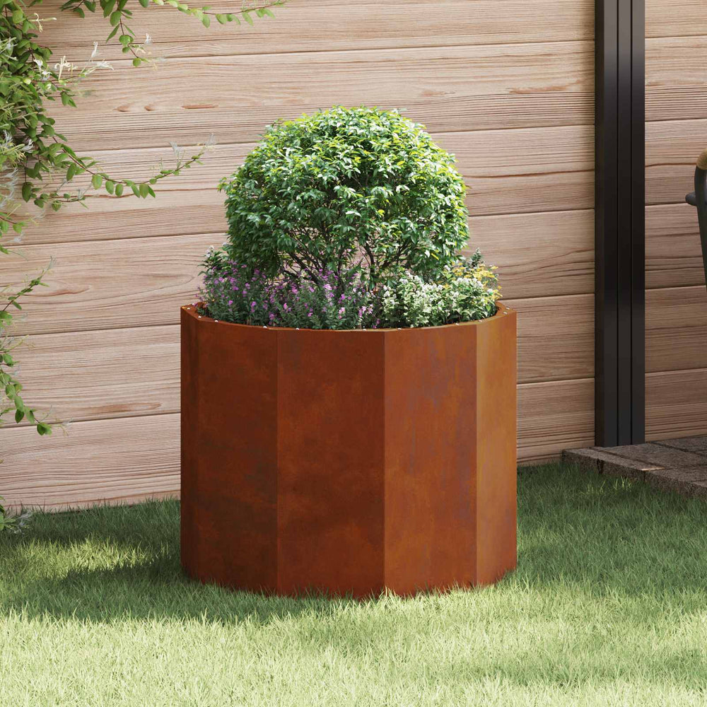 Vidaxl plantenbak roestig 60 x 60 x 50 cm cortenstaal