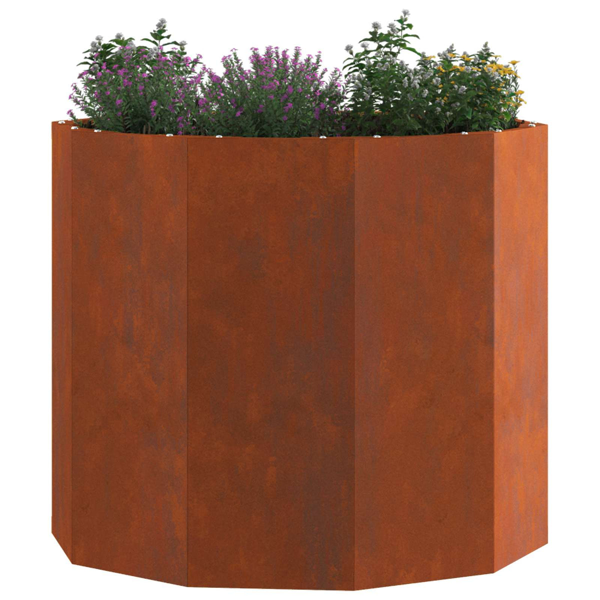 Vidaxl plantenbak roestig 60 x 60 x 50 cm weervast staal