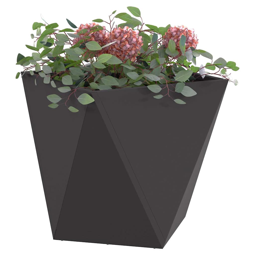 Vidaxl plantenbak 2 pcs zwart 40 x 40 x 40 cm staal
