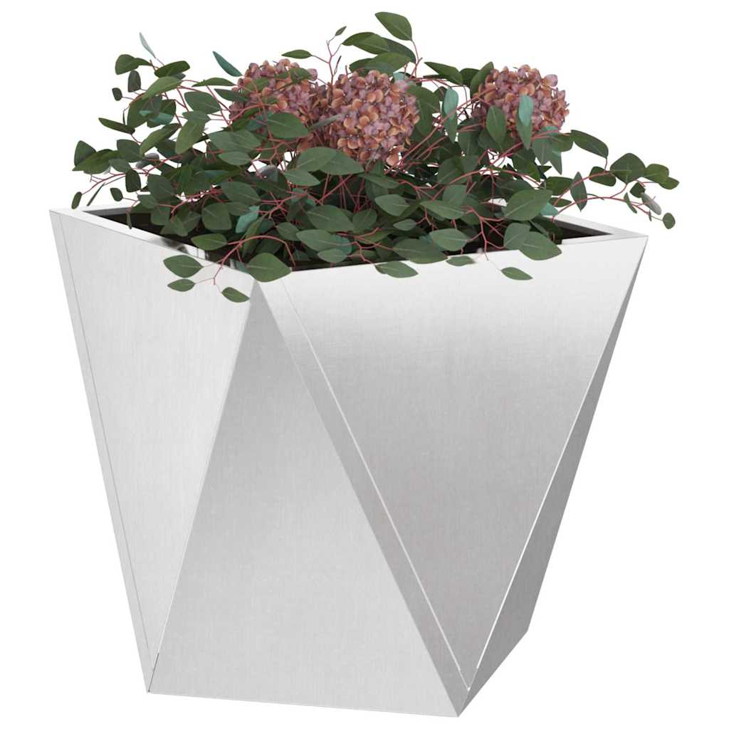 Vidaxl plantenbak 2 pcs zilver 40 x 40 x 40 cm roestvrij staal