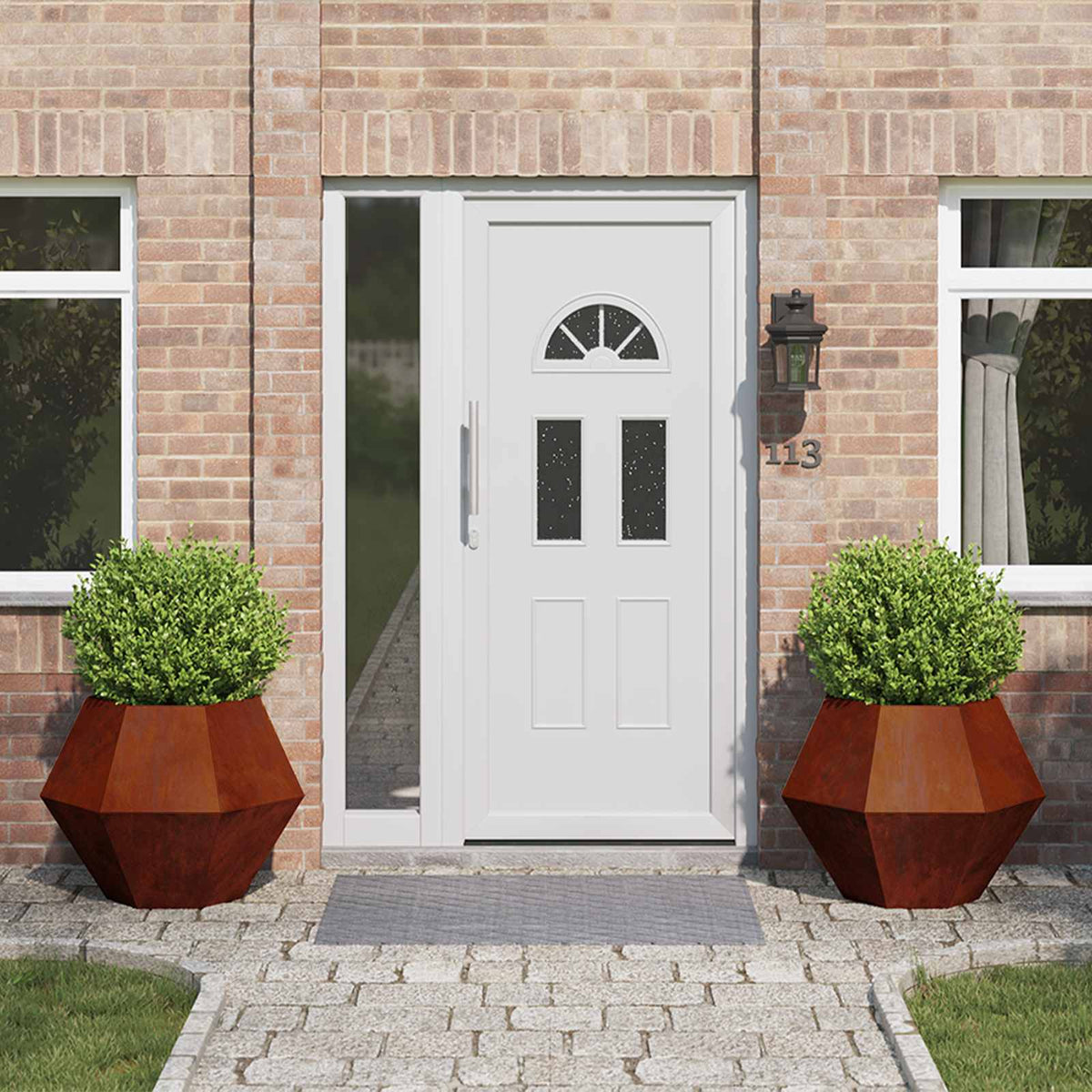 Vidaxl plantenbak 2 st roestkleurig 75 x 75 x 60 cm weervast staal