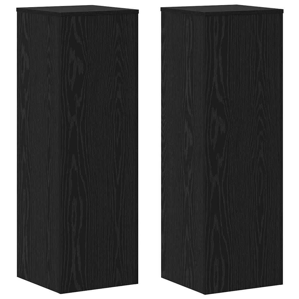Vidaxl plantenstandaard 2 pcs zwart eiken 33 x 33 x 100 cm