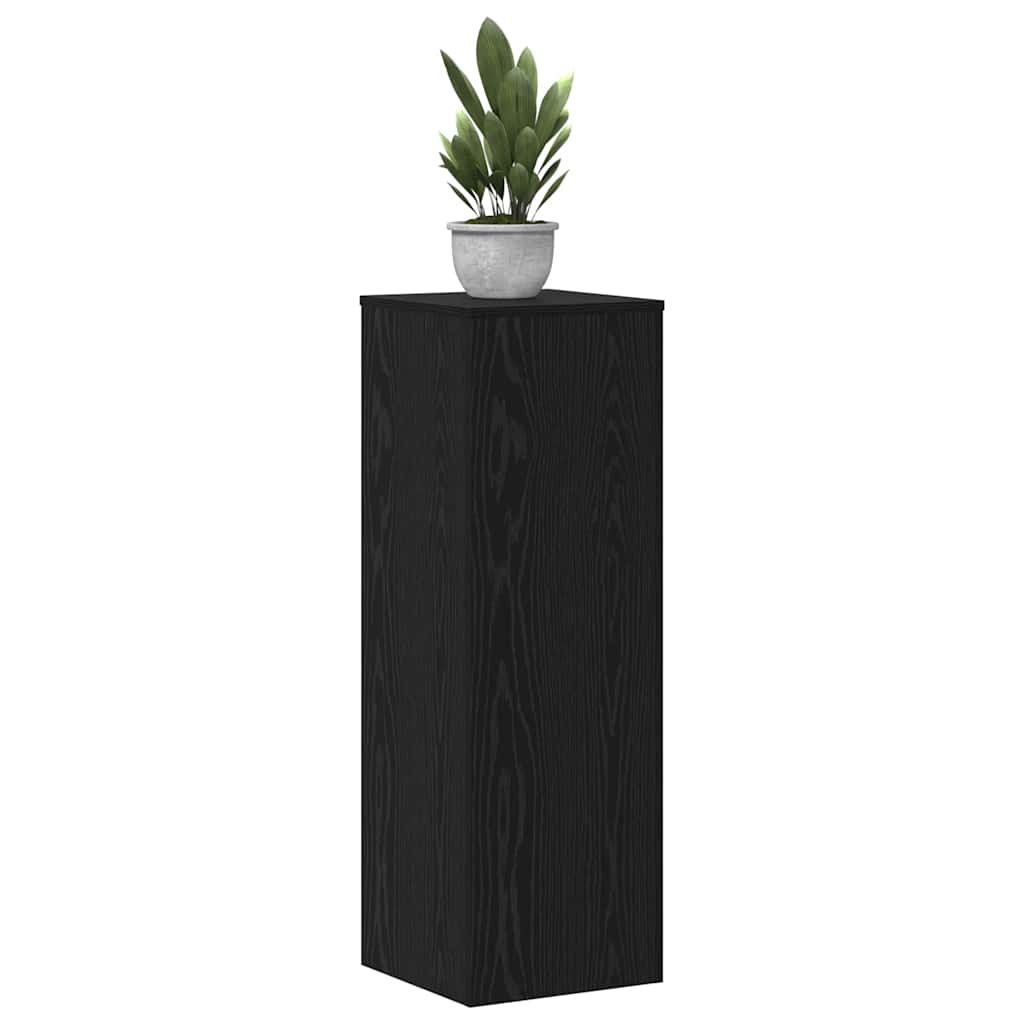 Vidaxl plantenstandaard 2 pcs zwart eiken 33 x 33 x 100 cm