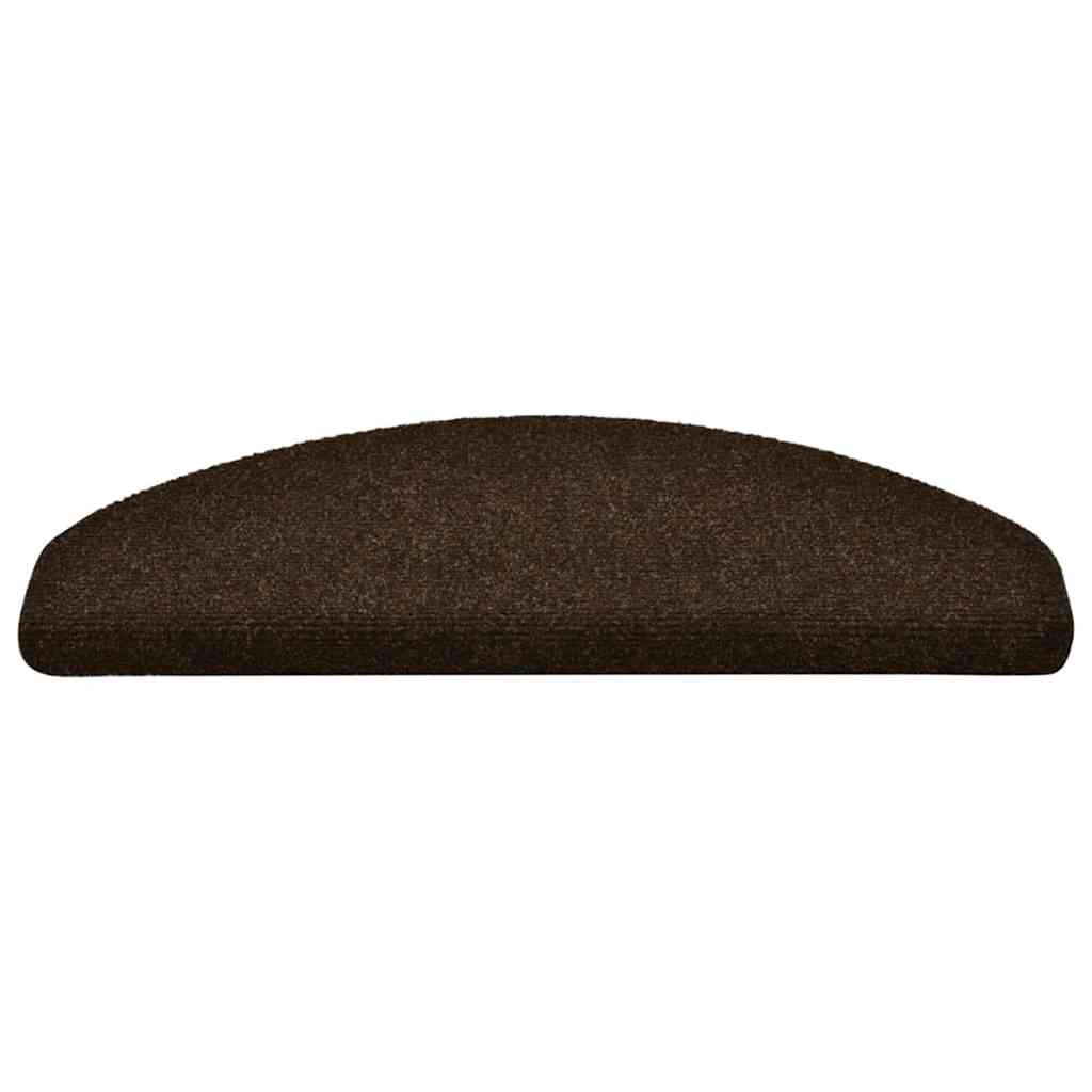 Vidaxl trapmatten zelfklevend 20 stuks 65x21x4 cm bruin halfrond groot