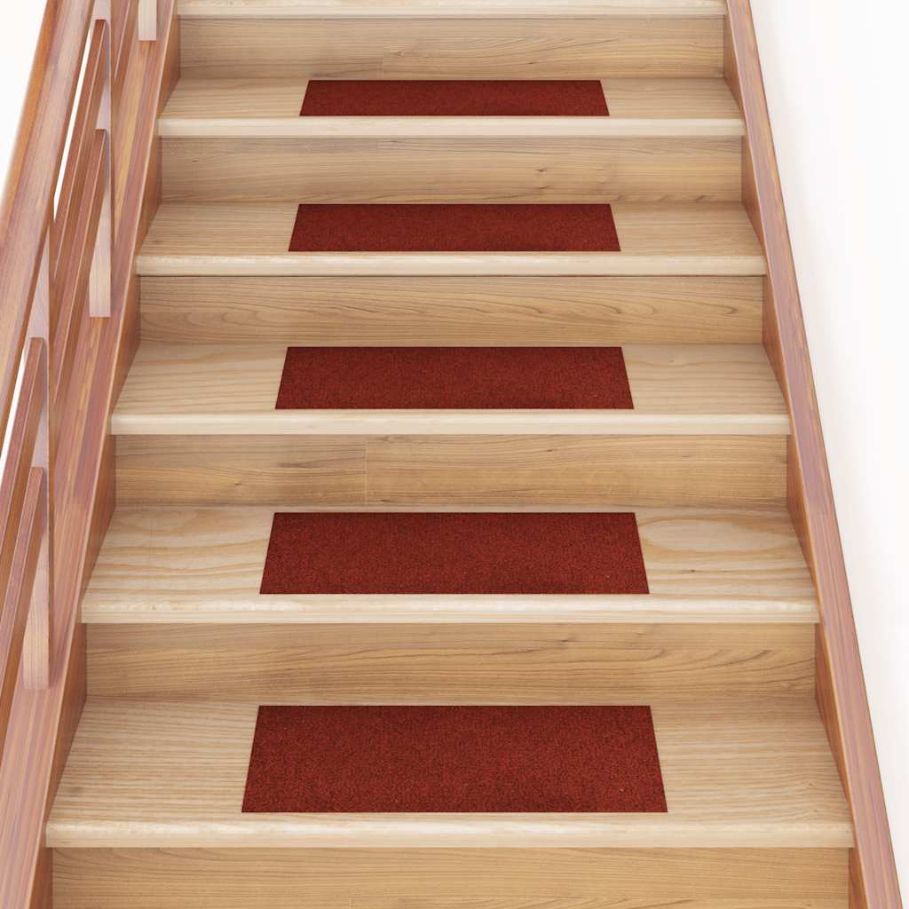 Vidaxl trapmatten zelfklevend 30 stuks 60x25 cm bordeaux rood rechthoekig