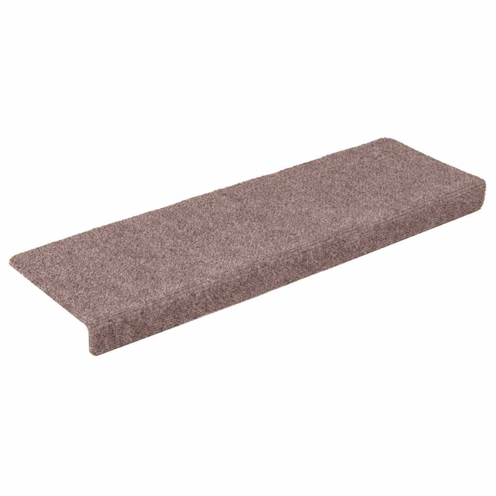 Vidaxl trapmatten zelfklevend 20 stuks 65x21x4 cm crème rechthoekige rand