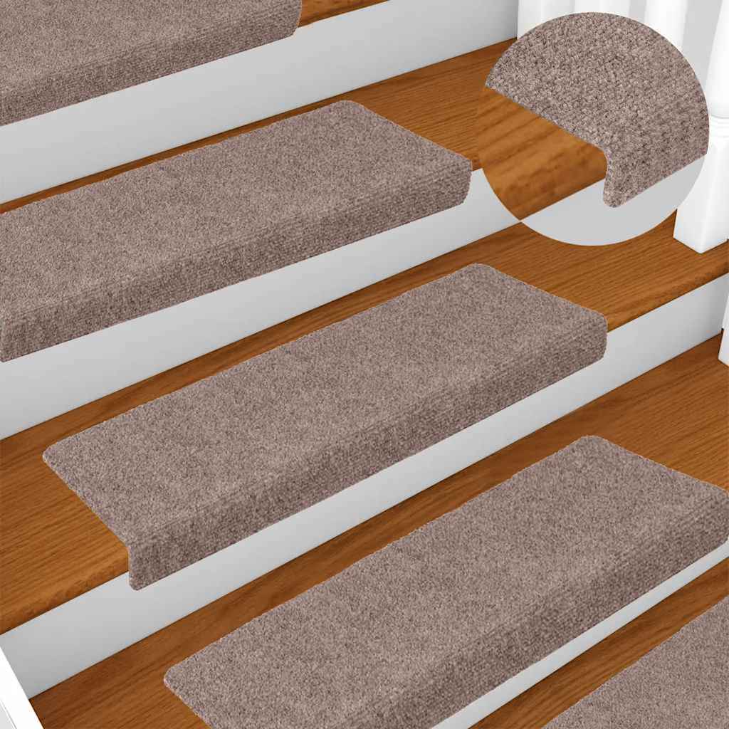 Vidaxl trapmatten zelfklevend 20 stuks 65x21x4 cm lichtbruin