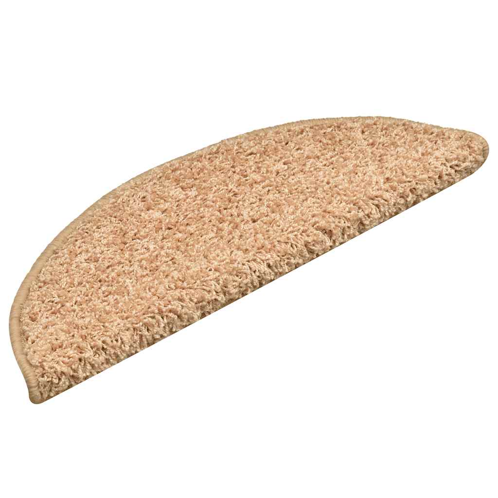 Vidaxl trapmatten 30 stuks 56x17x3 cm goud halfrond