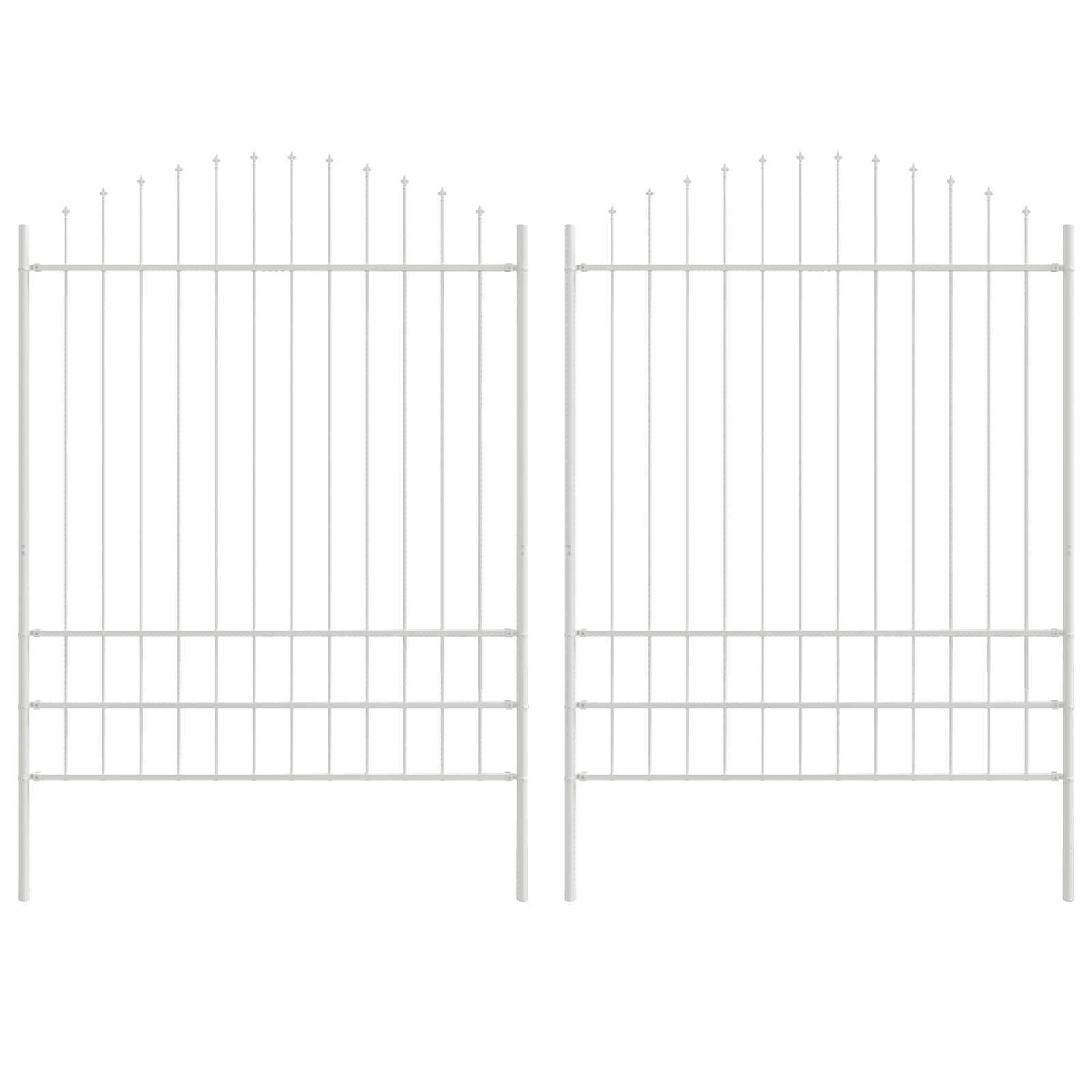 Vidaxl tuinhek woerden 2 st 170 x 225 cm gepoedercoat staal wit