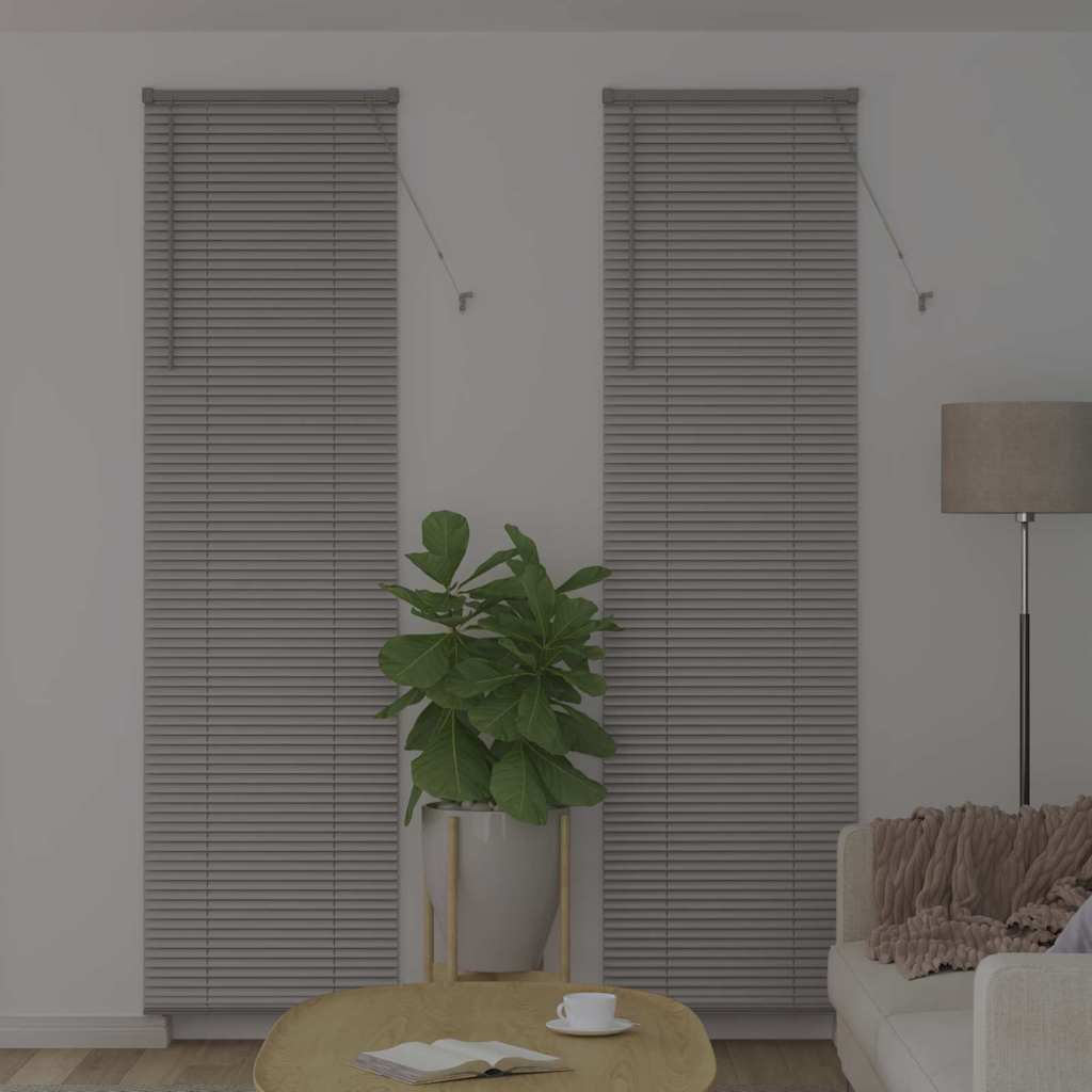 Vidaxl venetiaanse jaloezie zilver 220 x 60 cm 25 mm aluminium