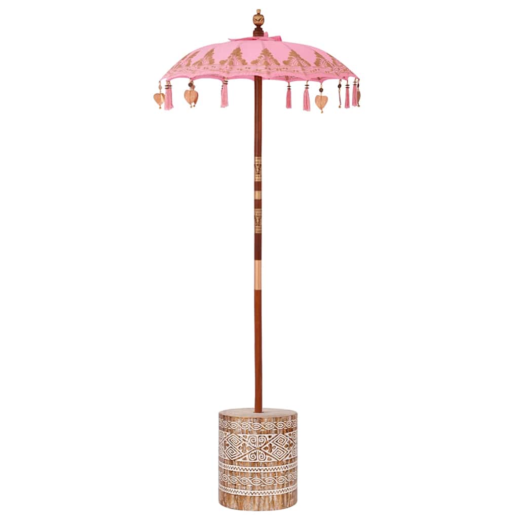Vidaxl balinese parasol met basis roze 95 x 95 x 260 cm