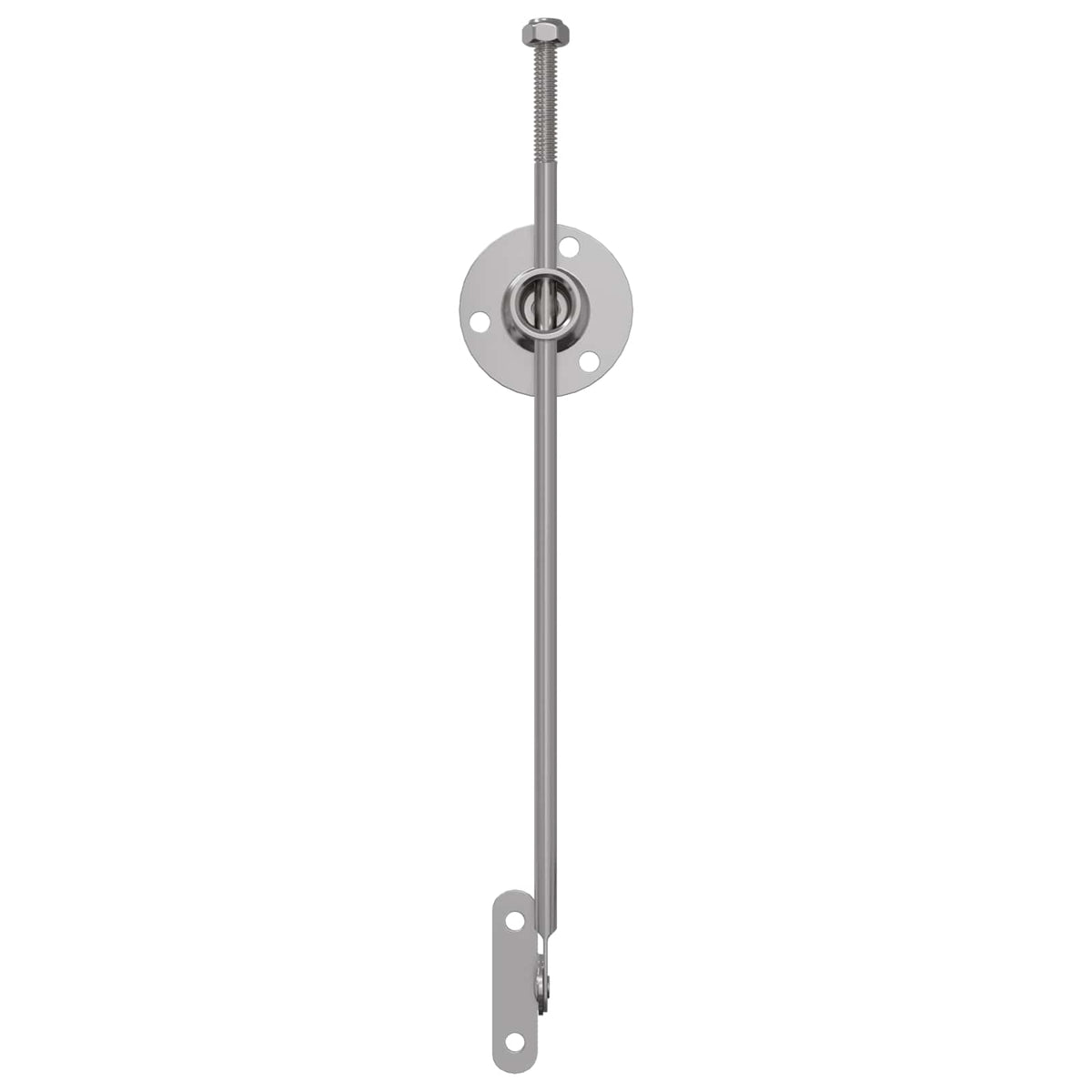 Vidaxl trekstangscharnier 2 stuks zilver 190 mm metaal