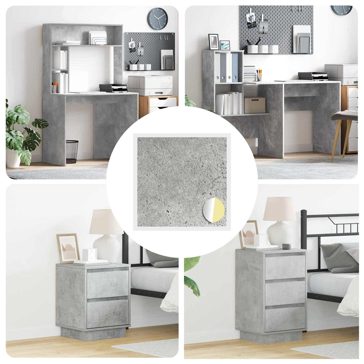 Vidaxl zelfklevende schroefhoes 12 st beton grijs ø 20 x 0,5 mm