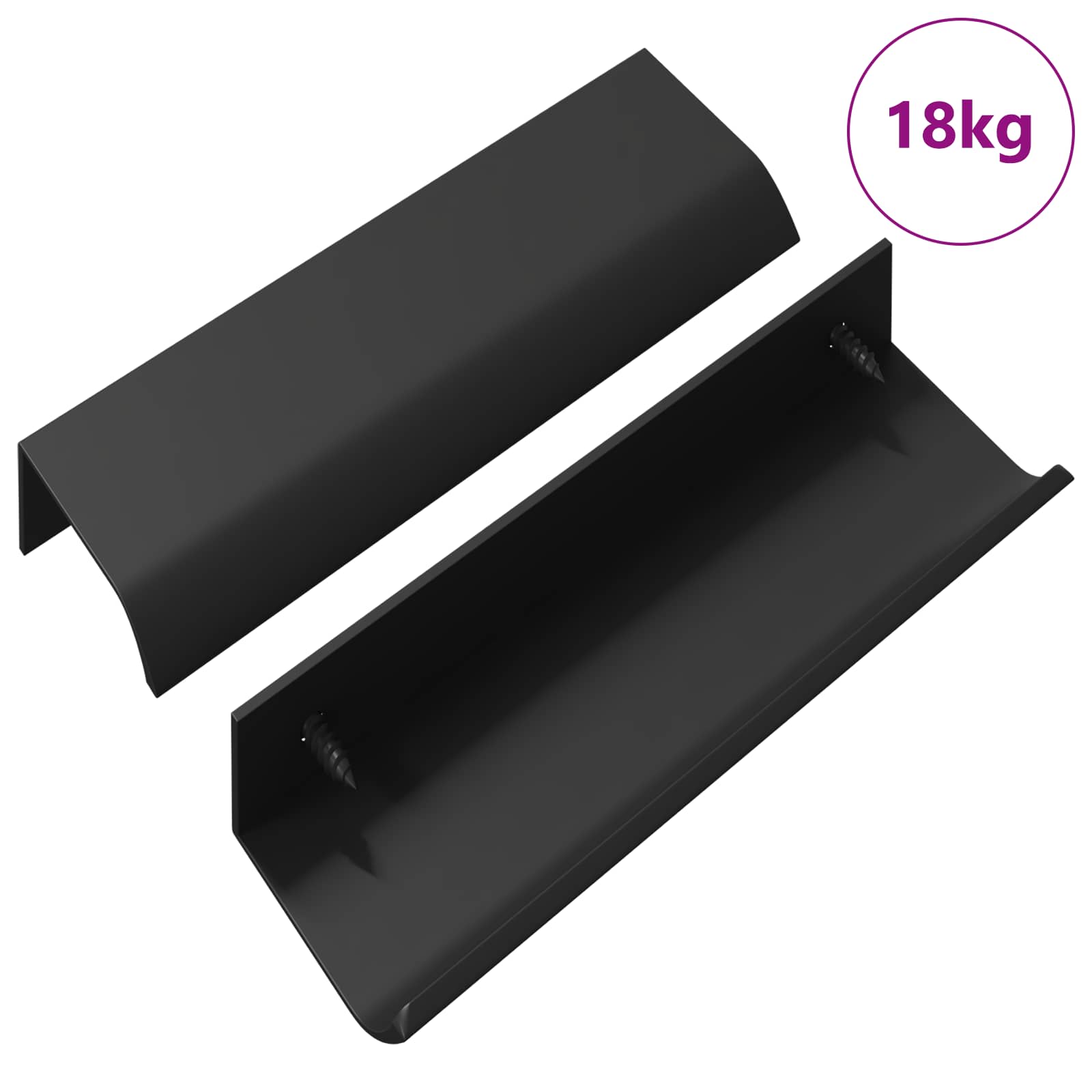 Vidaxl handvat 725 st zwart 120 x 39.6 x 17 mm aluminium