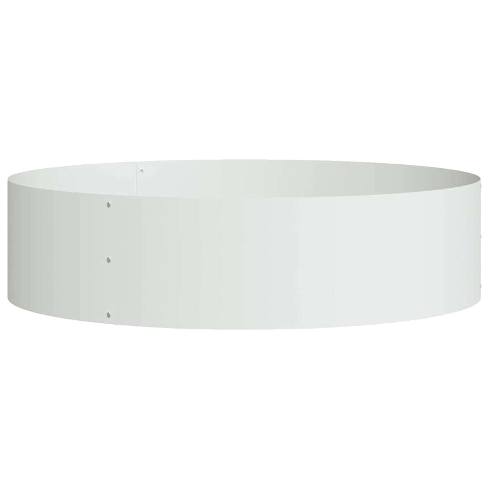 Vidaxl plantenring wit 80 x 80 x 20 cm koudgewalst staal