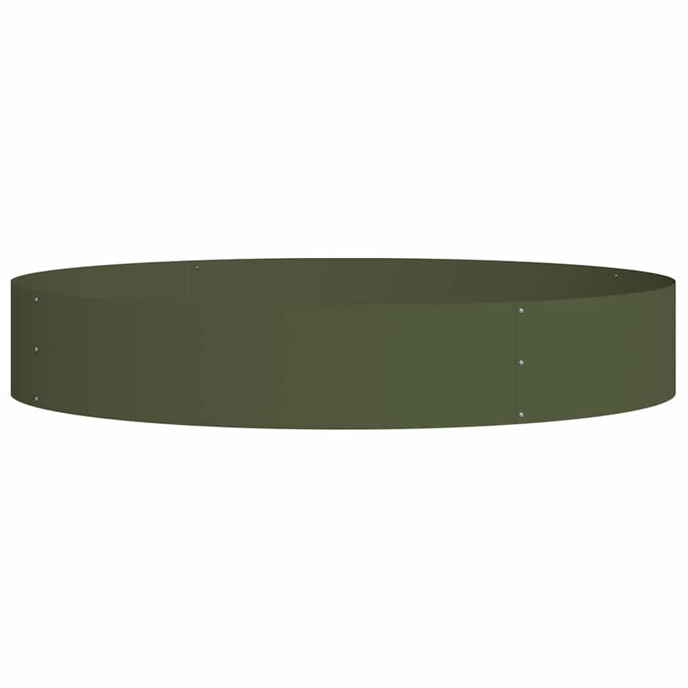 Vidaxl plantenring olijf groen 120 x 120 x 20 cm koudgewalst staal