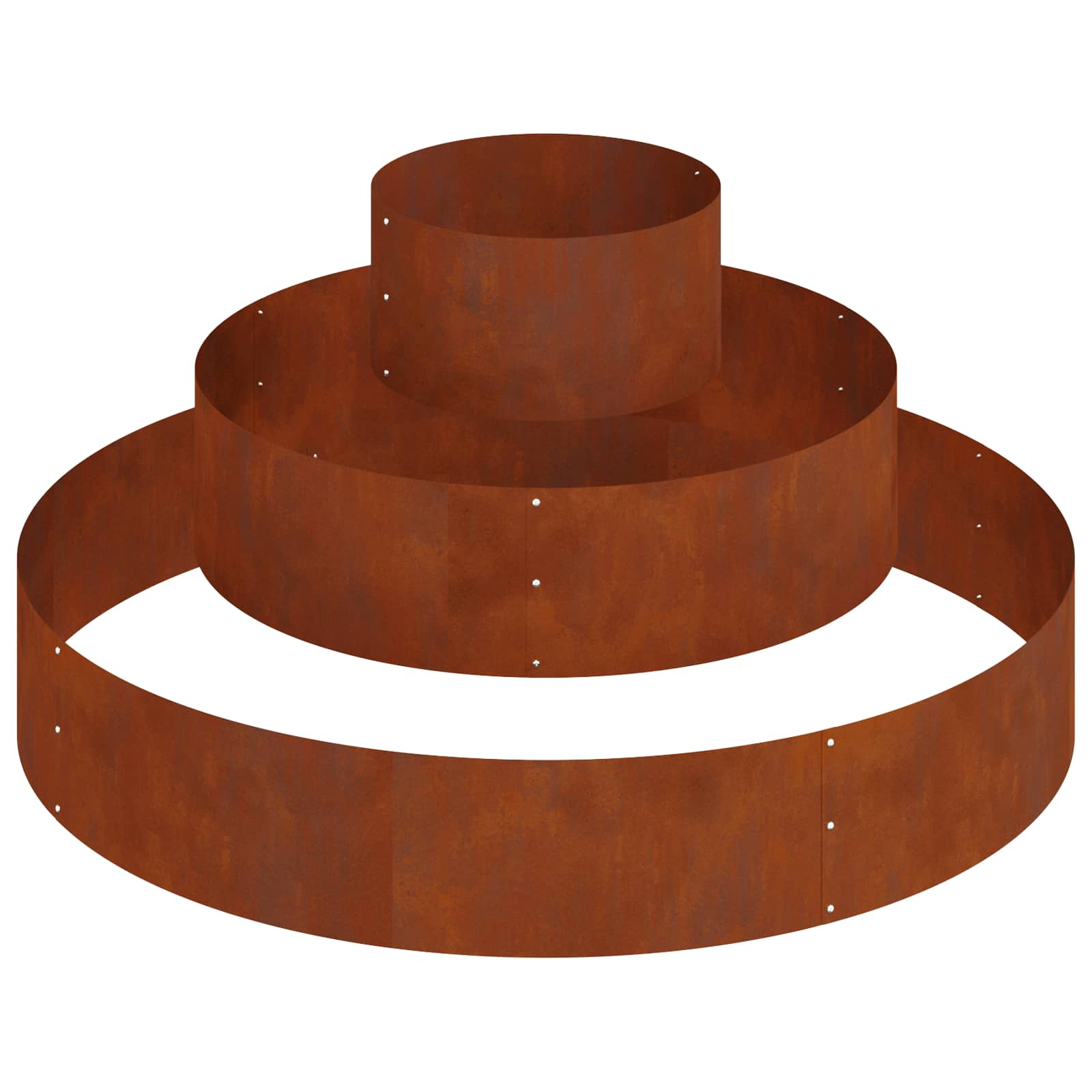 Vidaxl plantenbak roestig 120 x 120 x 20 cm weervast staal