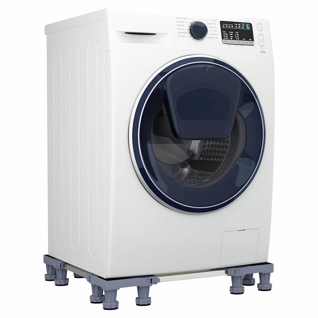 Vidaxl wasmachinebasis grijs 67 x 67 x 12 cm roestvrij staal