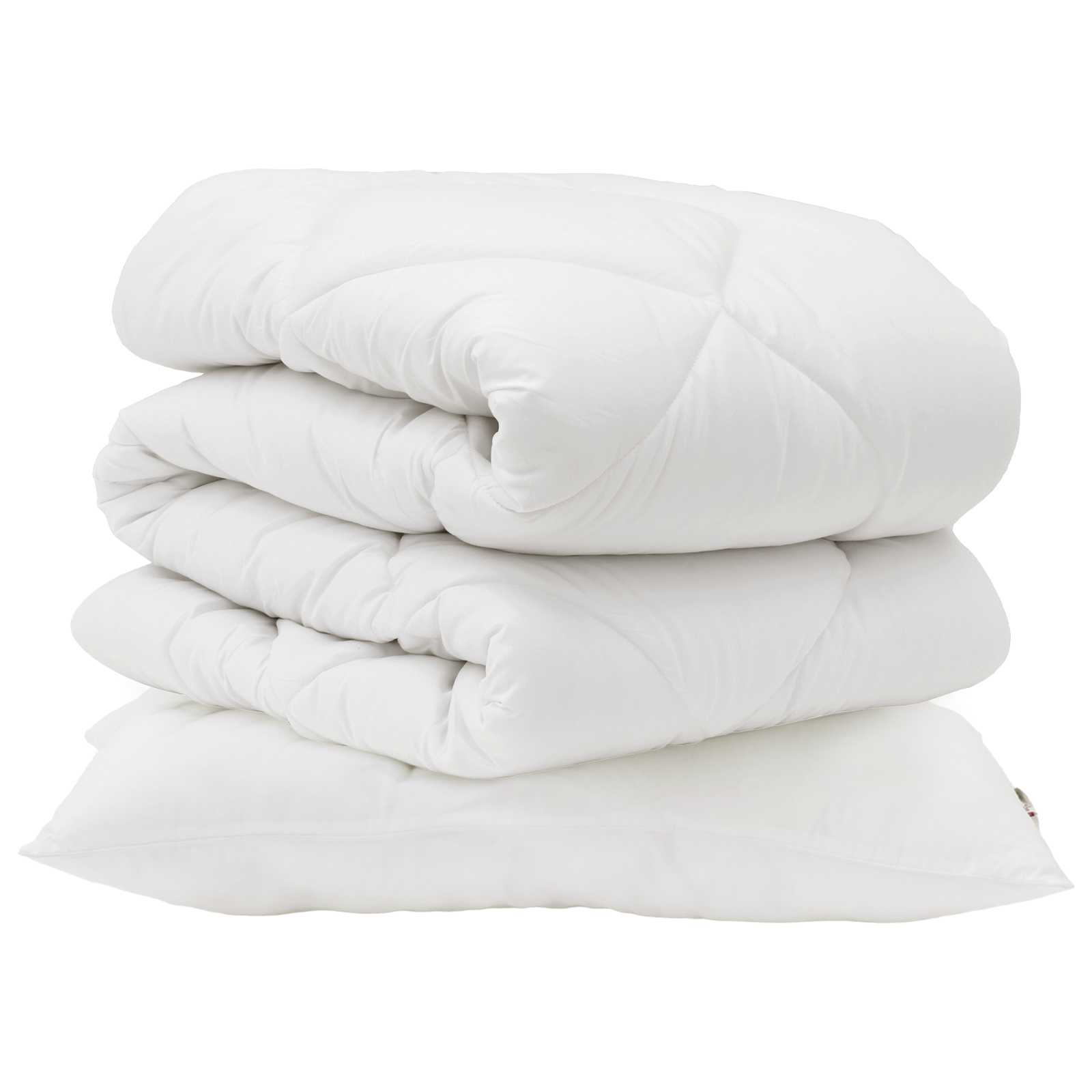 Vidaxl dekbed set met kussen 2 pcs wit microvezel