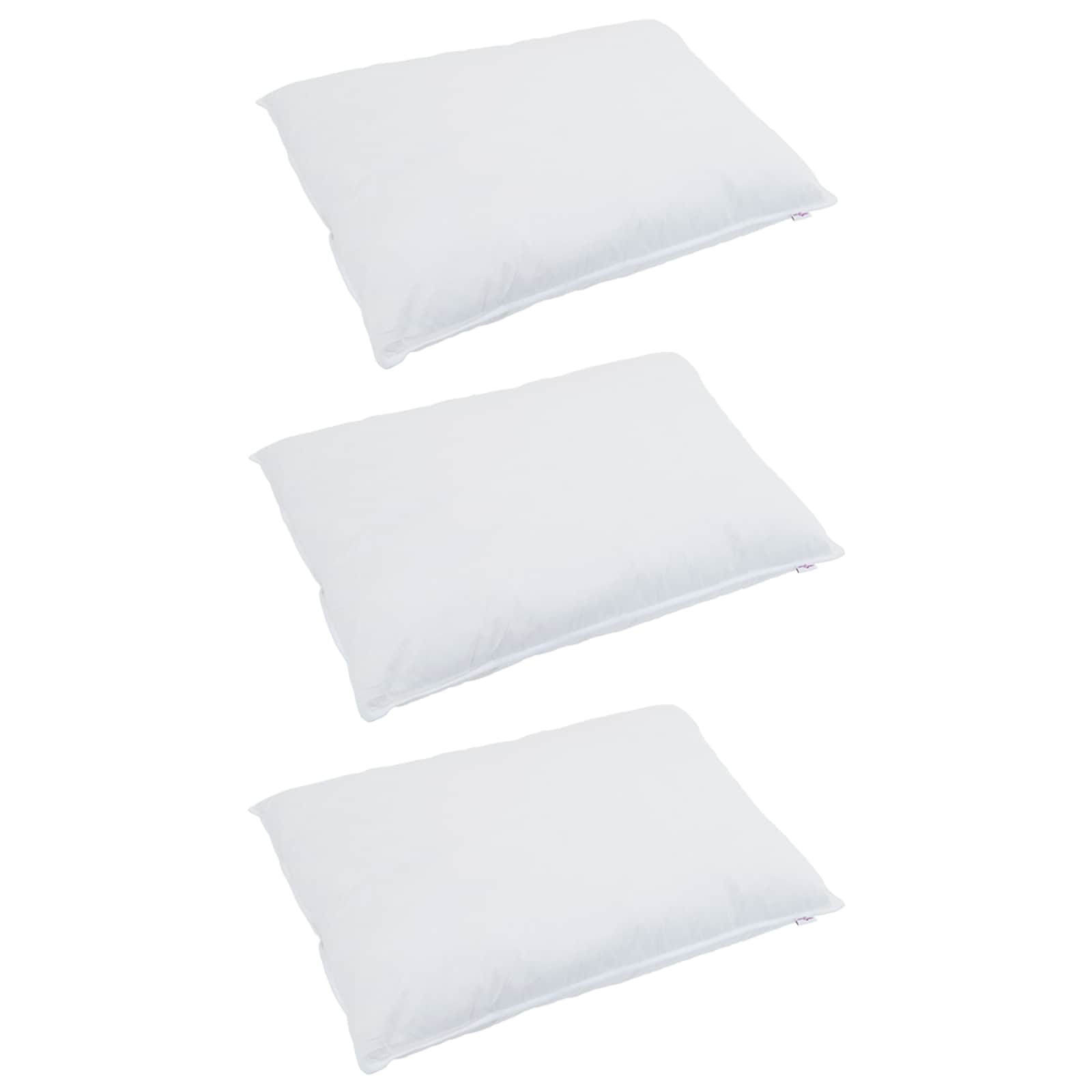 Vidaxl dekbed set met kussen 3 st wit donsveertjes
