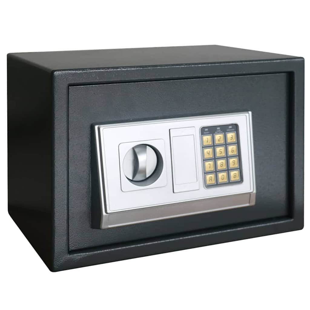 Vidaxl digitale kluis met slot donkergrijs 35 x 25 x 25 cm staal