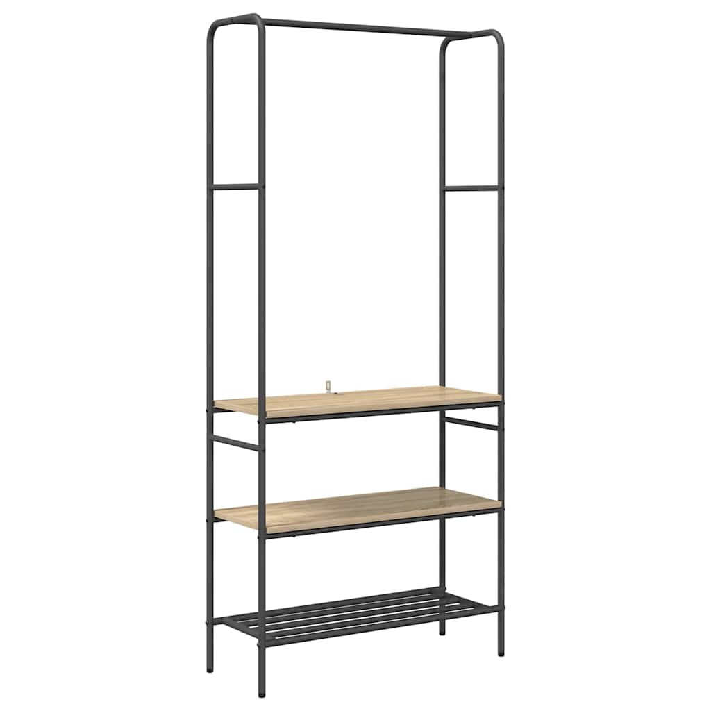 Vidaxl kledingrek sonoma eiken 77 x 30 x 171 cm bewerkt hout