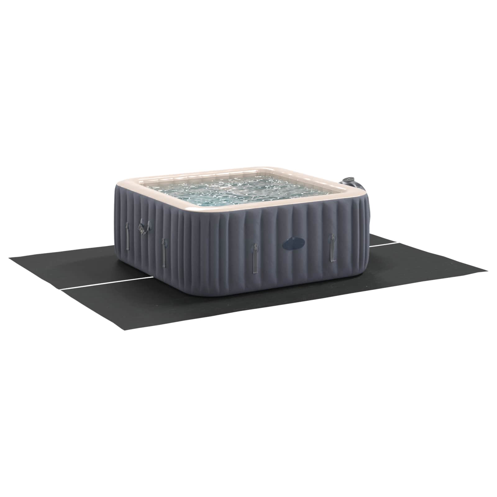 Vidaxl zwembad grondzeil zwart 300 x 220 x 0,1 cm niet-geweven stof