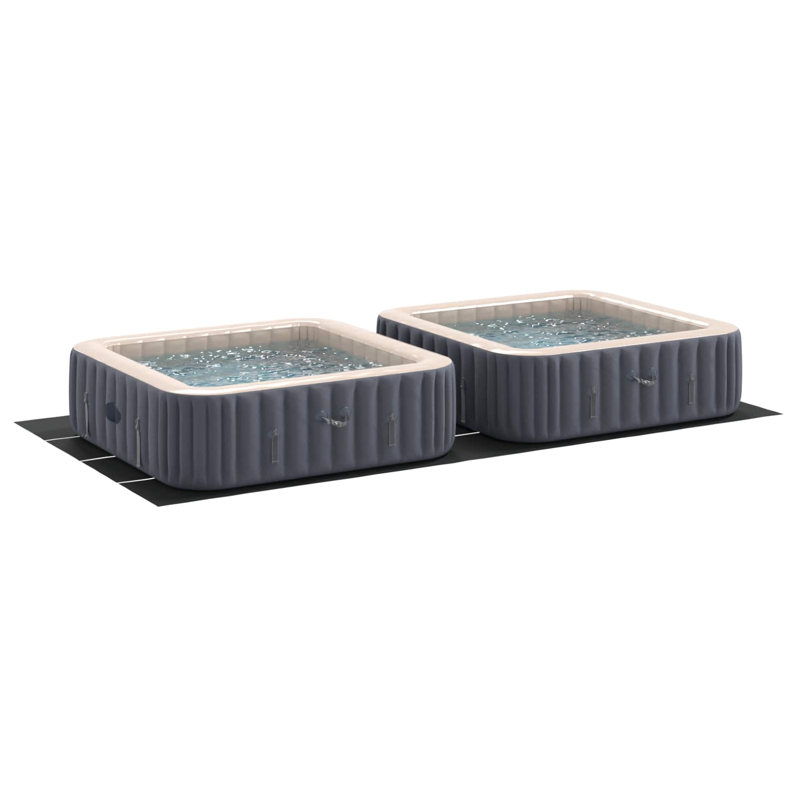 Vidaxl zwembad grondzeil zwart 820 x 420 x 0,1 cm niet-geweven stof