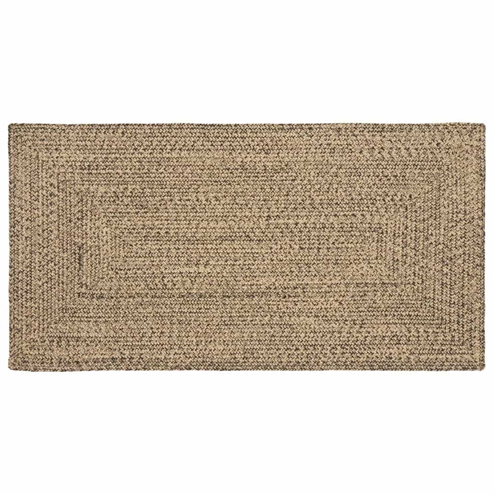 Vidaxl vloerkleden rechthoekig natuurlijk en zwart 80 x 150 cm jute