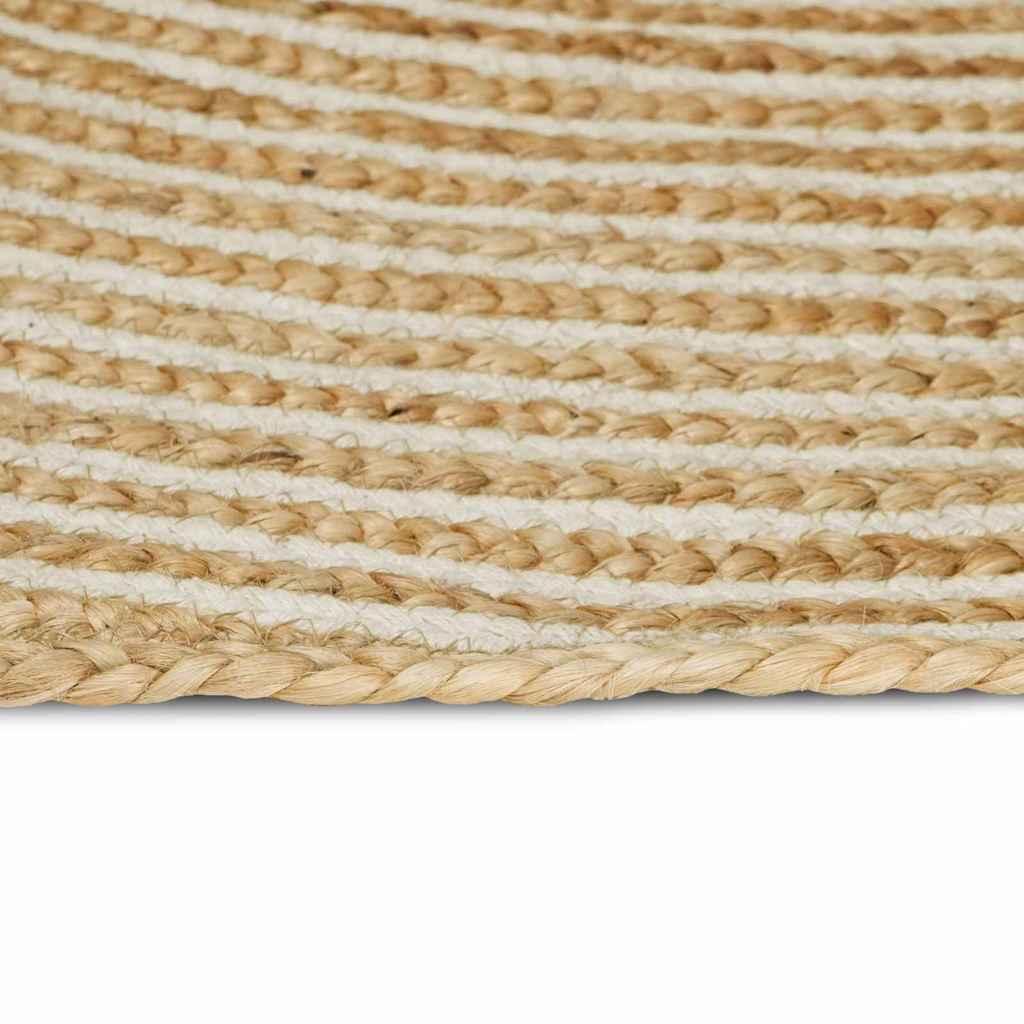 Vidaxl vloerkleed natuurlijk en wit 140 x 200 cm jute