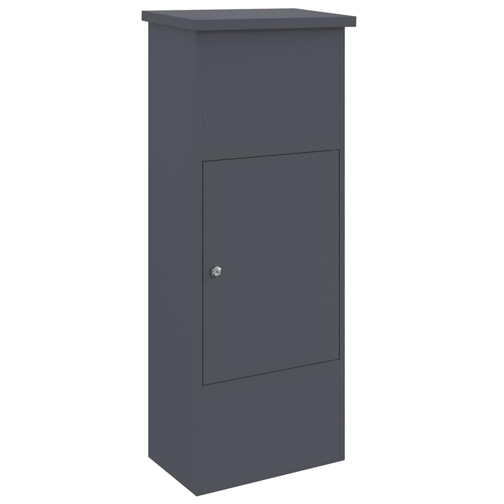 Vidaxl pakket inwerp box met slot antraciet 44,5 x 29 x 110,5 cm staal