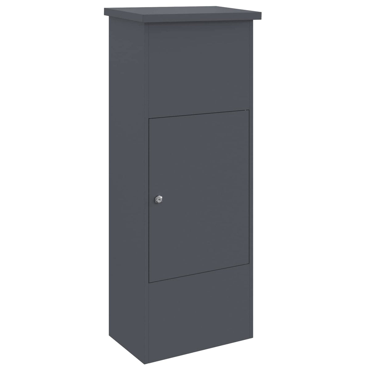 Vidaxl pakket inwerp box met slot antraciet 44,5 x 29 x 110,5 cm staal