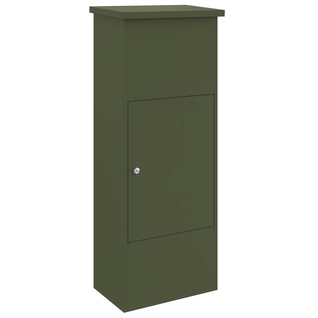 Vidaxl pakket inwerp box olijfgroen 44,5 x 29 x 110,5 cm staal
