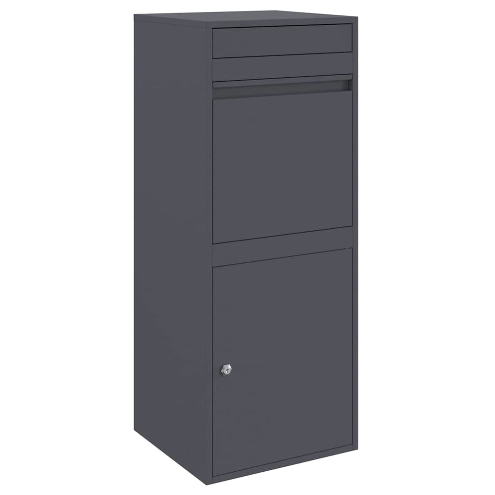 Vidaxl pakket inwerp box met opslag antraciet 41 x 38 x 103 cm staal