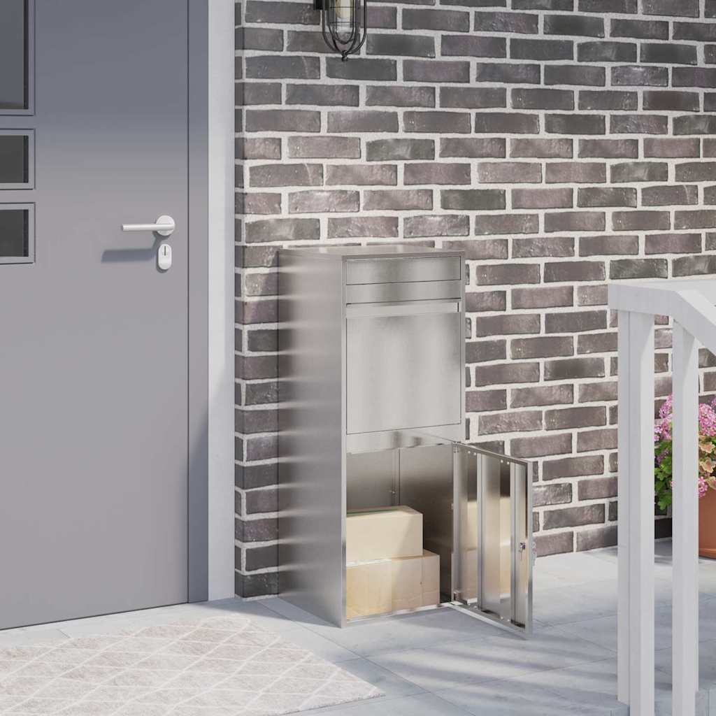 Vidaxl pakket inwerp box zilver 47,5 x 38 x 59 cm roestvrij staal