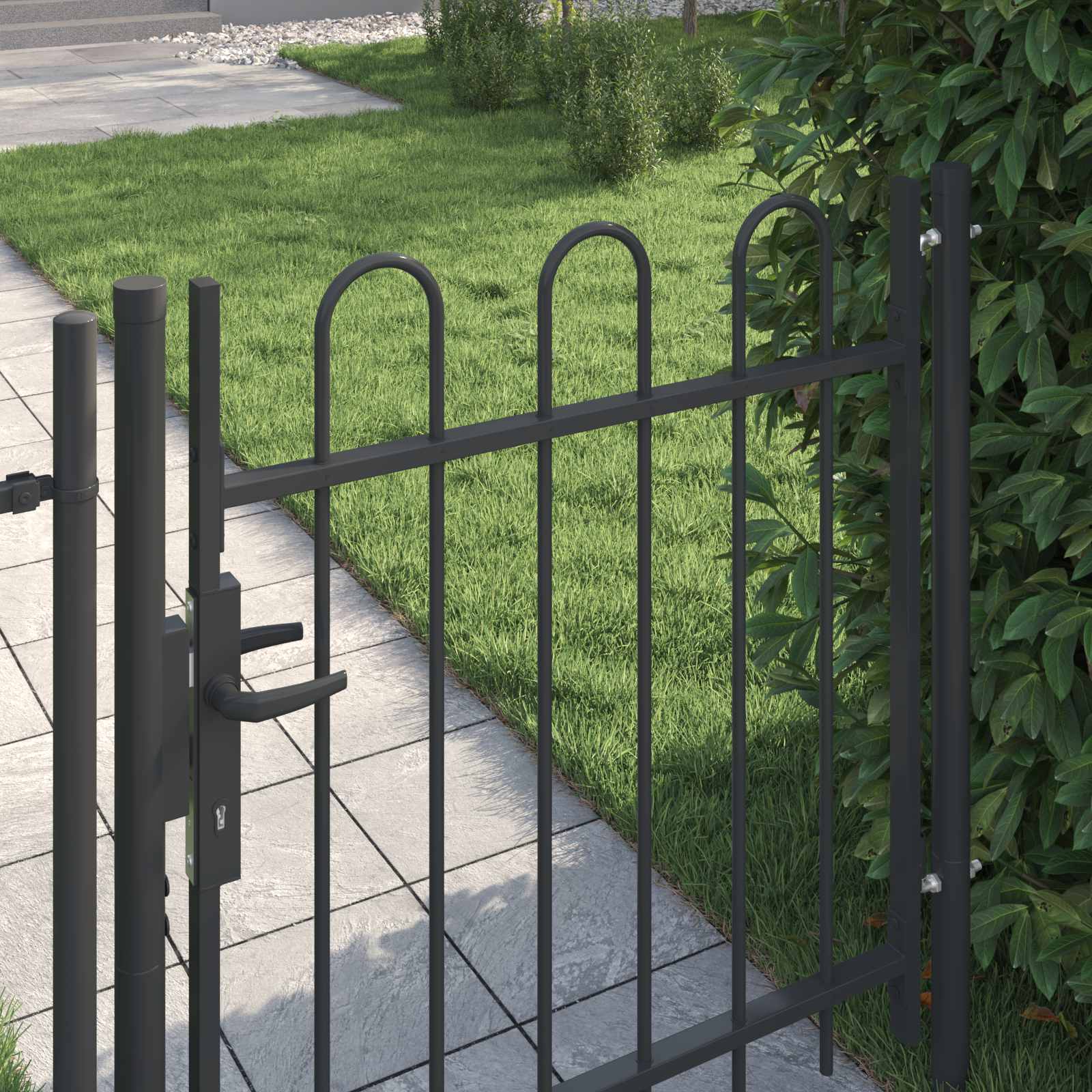 Vidaxl hekpoort boxtel 103 x 150 cm gepoedercoat staal vergrendelbaar