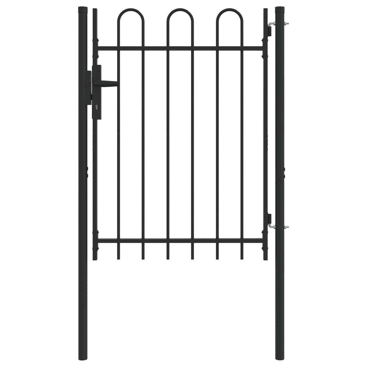 Vidaxl hekpoort boxtel 103 x 175 cm gepoedercoat staal grijs