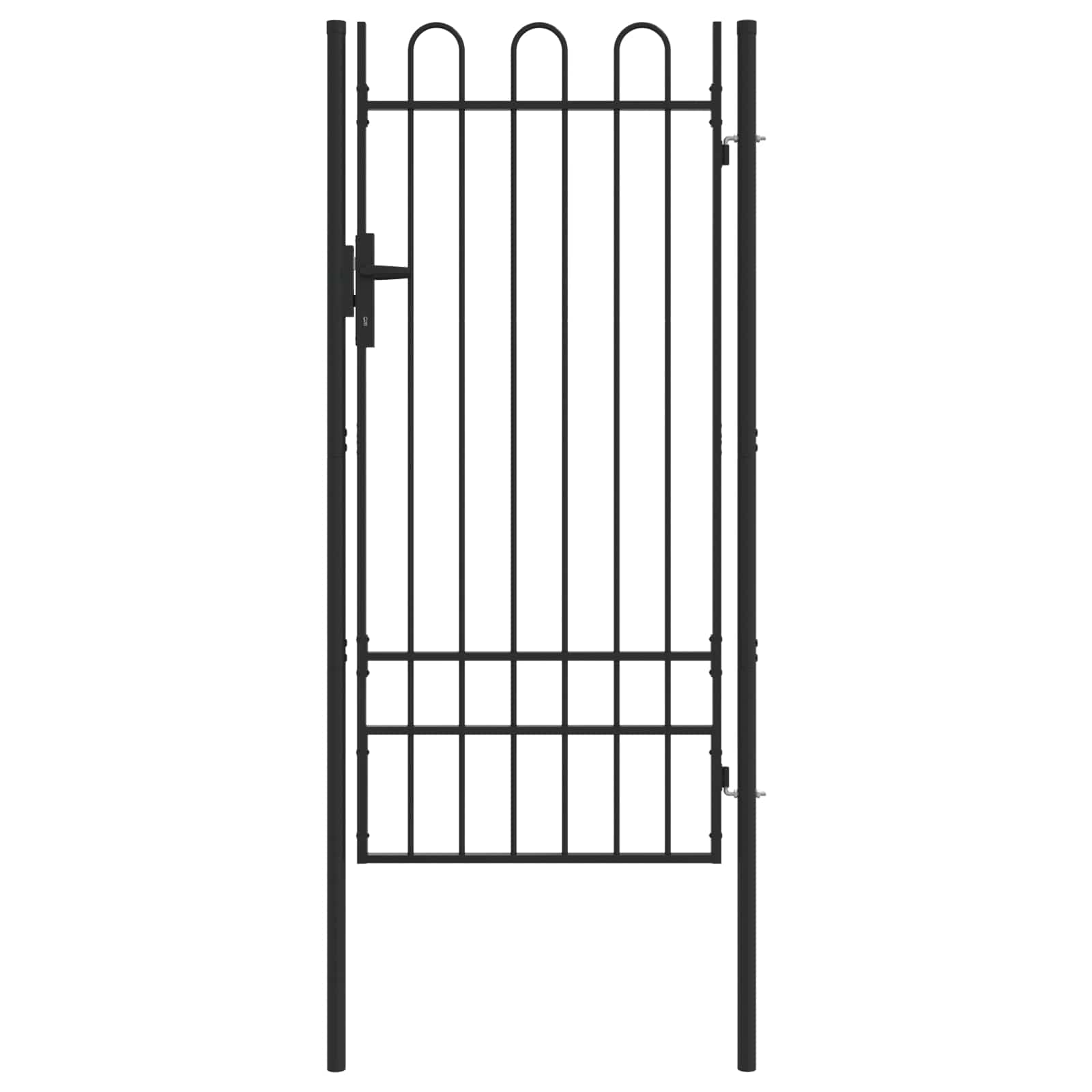 Vidaxl hekpoort boxtel 103 x 250 cm gepoedercoat staal grijs