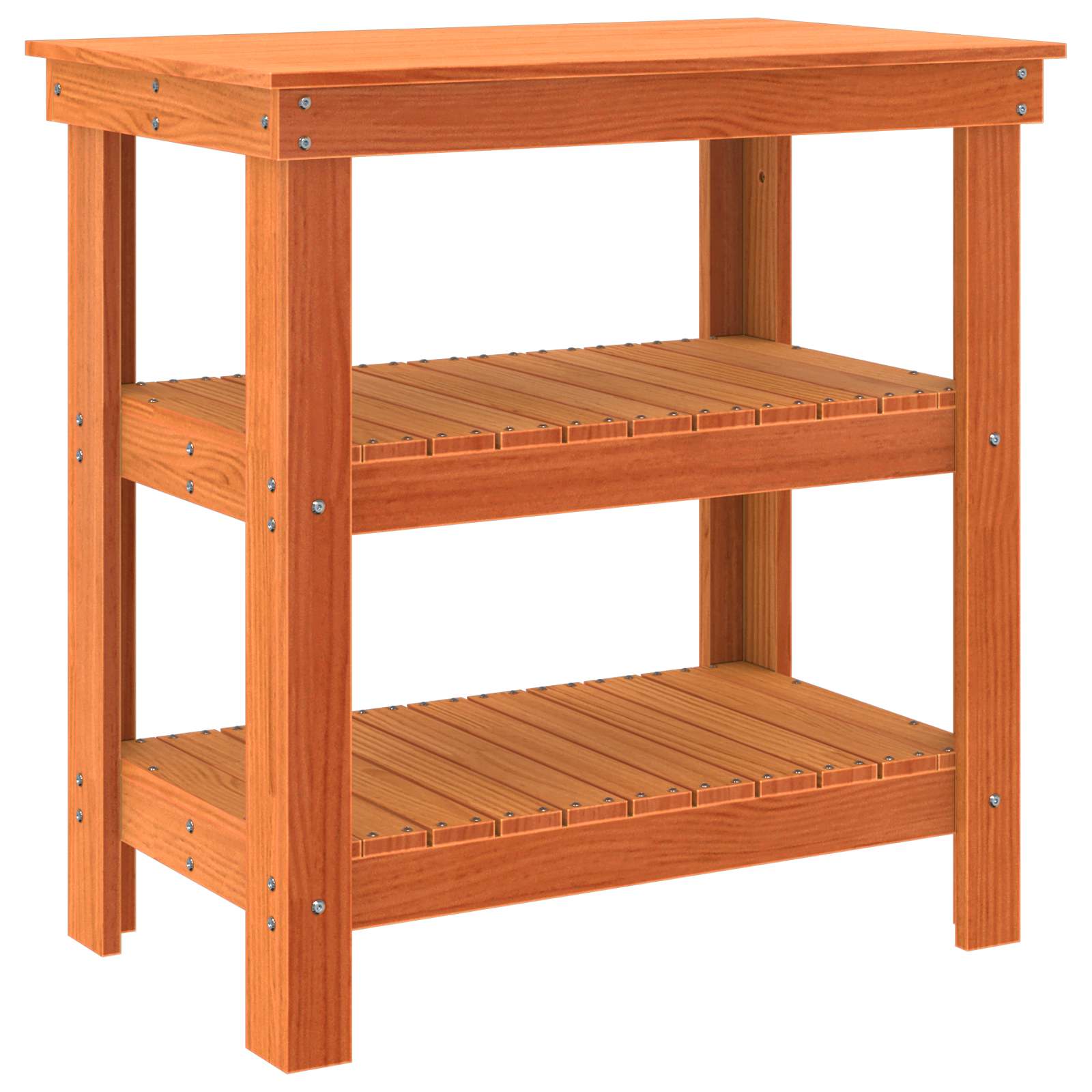 Vidaxl werkbank met plank 78,5 x 50 x 80 cm massief grenenhout