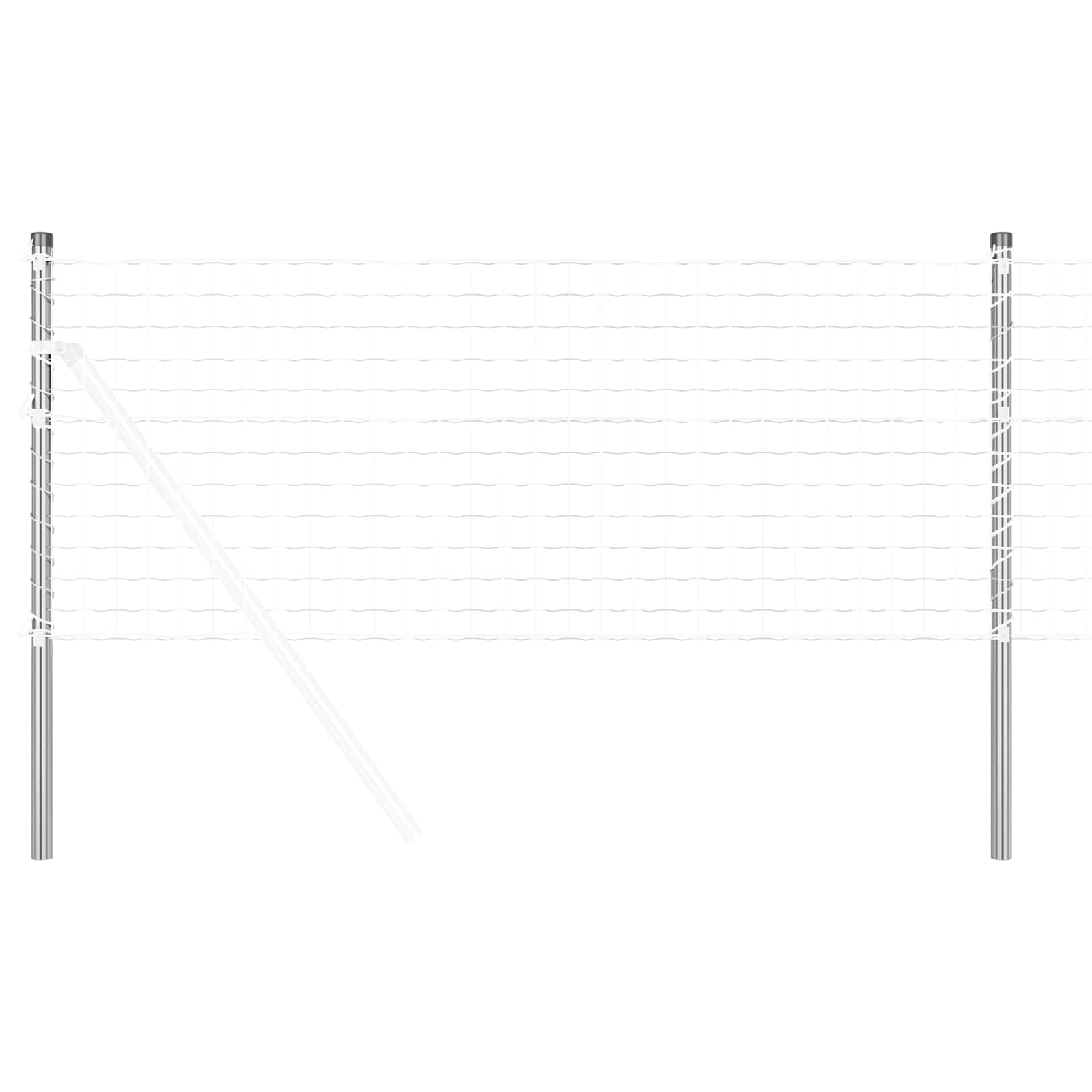 Vidaxl afrasteringspaal 12 pcs zilver 80 cm poedergecoat staal